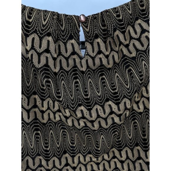 NWT Rebecca Malone Lace Overlay Metallic Gold Flowy Size Xl - Picture 6 of 14